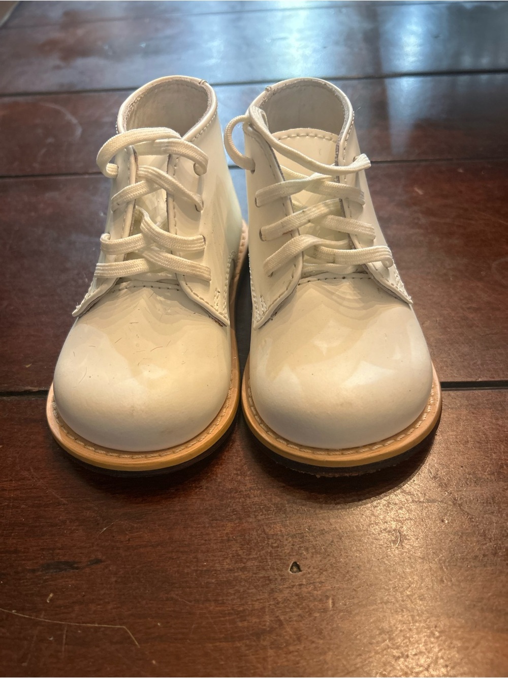 Josmo White Toddler Lace-Up Ankle Boots
